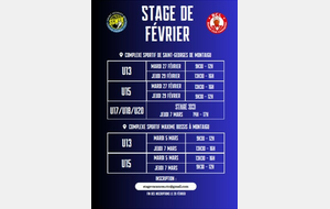 U13/U15 - STAGE DE FÉVRIER