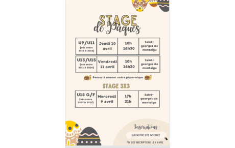 Stage de Pâques